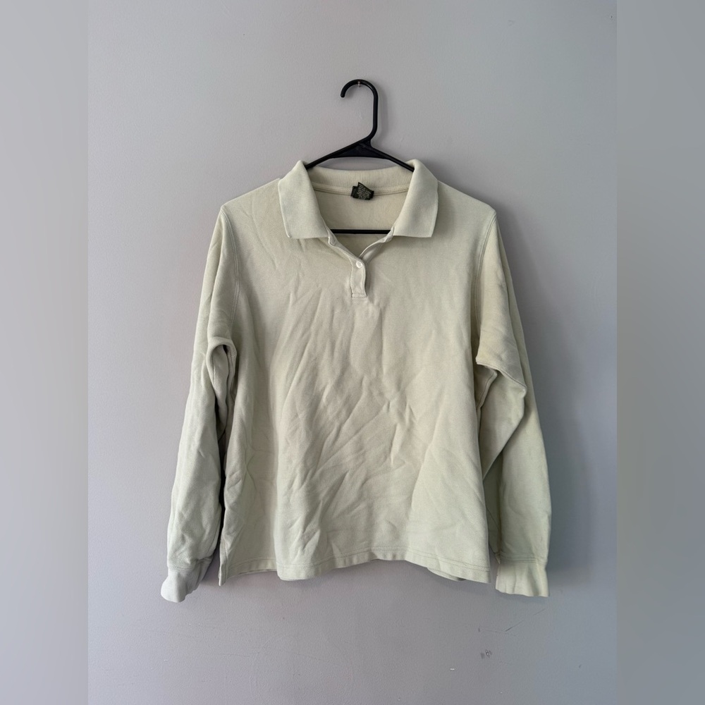 LL Bean Women’s Long-Sleeve Polo Light Green